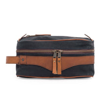 Load image into Gallery viewer, Campaign Waxed Canvas Toiletry Square Shave Kit
