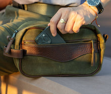 Load image into Gallery viewer, Campaign Waxed Canvas Toiletry Shave Kit