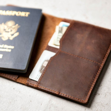 Load image into Gallery viewer, Priam Handmade Leather Passport Cover