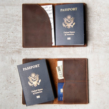 Load image into Gallery viewer, Priam Handmade Leather Passport Cover