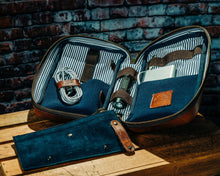 Load image into Gallery viewer, Heritage Leather "Doc" Electronics Organizer / Toiletry Kit