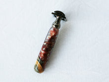 Load image into Gallery viewer, Buckeye Burl Shave Set with 'Chameleon' Resin safety razor, 26mm lather brush and a matching shave stand.