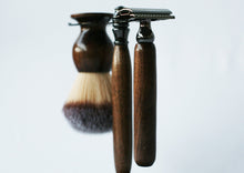 Load image into Gallery viewer, Walnut Shave Set with Gunmetal Safety Razor