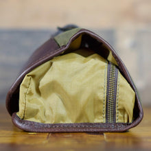 Load image into Gallery viewer, Campaign Waxed Canvas Roll-Up Toiletry Shave Kit