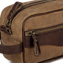 Load image into Gallery viewer, Campaign Waxed Canvas Toiletry Shave Kit
