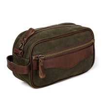 Load image into Gallery viewer, Campaign Waxed Canvas Toiletry Shave Kit