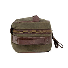 Load image into Gallery viewer, Campaign Waxed Canvas Toiletry Square Shave Kit