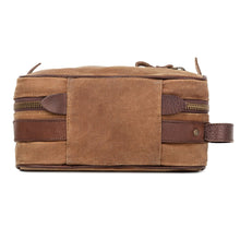 Load image into Gallery viewer, Campaign Waxed Canvas Toiletry Square Shave Kit