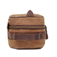 Load image into Gallery viewer, Campaign Waxed Canvas Toiletry Square Shave Kit