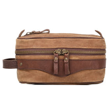 Load image into Gallery viewer, Campaign Waxed Canvas Toiletry Square Shave Kit
