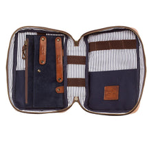 Load image into Gallery viewer, Heritage Leather "Doc" Electronics Organizer / Toiletry Kit
