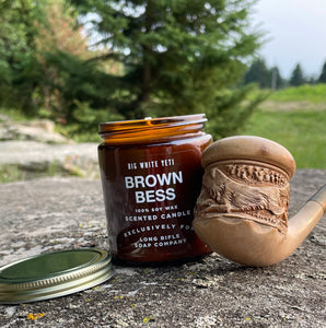 Brown Bess Candle by Big White Yeti | 9 oz Amber Jar