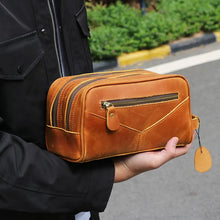 Load image into Gallery viewer, The Nomad Toiletry Bag | Genuine Leather Travel Toiletry Bag
