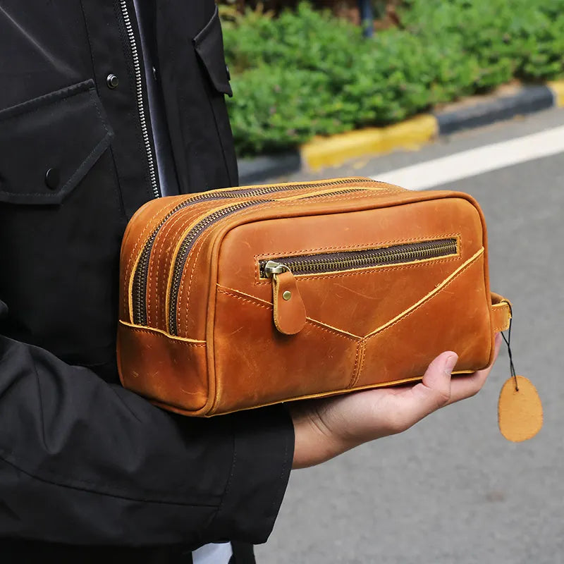 genuine leather toiletry travel bag The Nomad Toiletry Bag