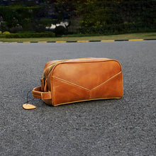 Load image into Gallery viewer, The Nomad Toiletry Bag | Genuine Leather Travel Toiletry Bag
