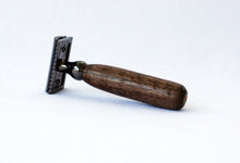 Load image into Gallery viewer, Hand turned Walnut Double Edge Safety Razor
