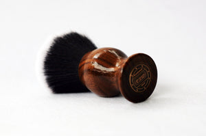 Walnut Tuxedo shave Brush