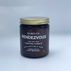 Rendezvous Candle by Big White Yeti | 9 oz Amber Jar