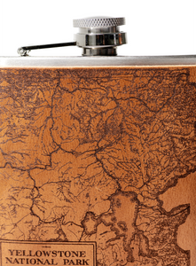 Yellowstone National Park Map Flask