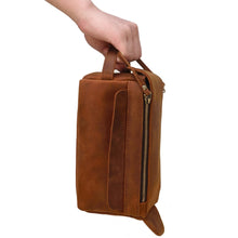 Load image into Gallery viewer, Dado Leather Dopp Kit | Handmade Leather Toiletry Bag
