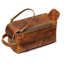 Load image into Gallery viewer, Dado Leather Dopp Kit | Handmade Leather Toiletry Bag
