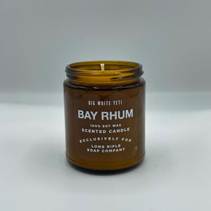 Bay Rhum Candle by Big White Yeti | 9 oz Amber Jar