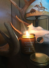 Load image into Gallery viewer, Hunting Lodge Candle by Big White Yeti | 9 oz Amber Jar

