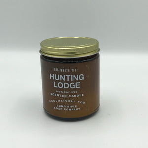 Hunting Lodge Candle by Big White Yeti | 9 oz Amber Jar