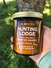 Load image into Gallery viewer, Hunting Lodge Candle by Big White Yeti | 9 oz Amber Jar
